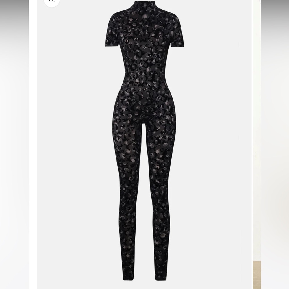 Knockout Jumpsuit Black Leopard Print